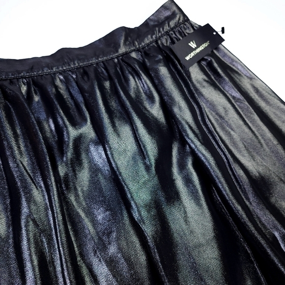 New Worthington Charcoal Silver Skirt Sz 14 - Picture 7 of 12